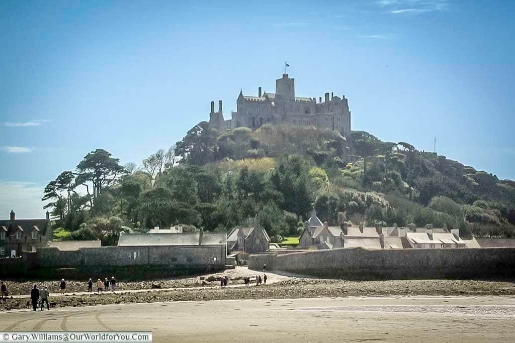 A view of Saint Michael's Mount in Cornwall from 2002.