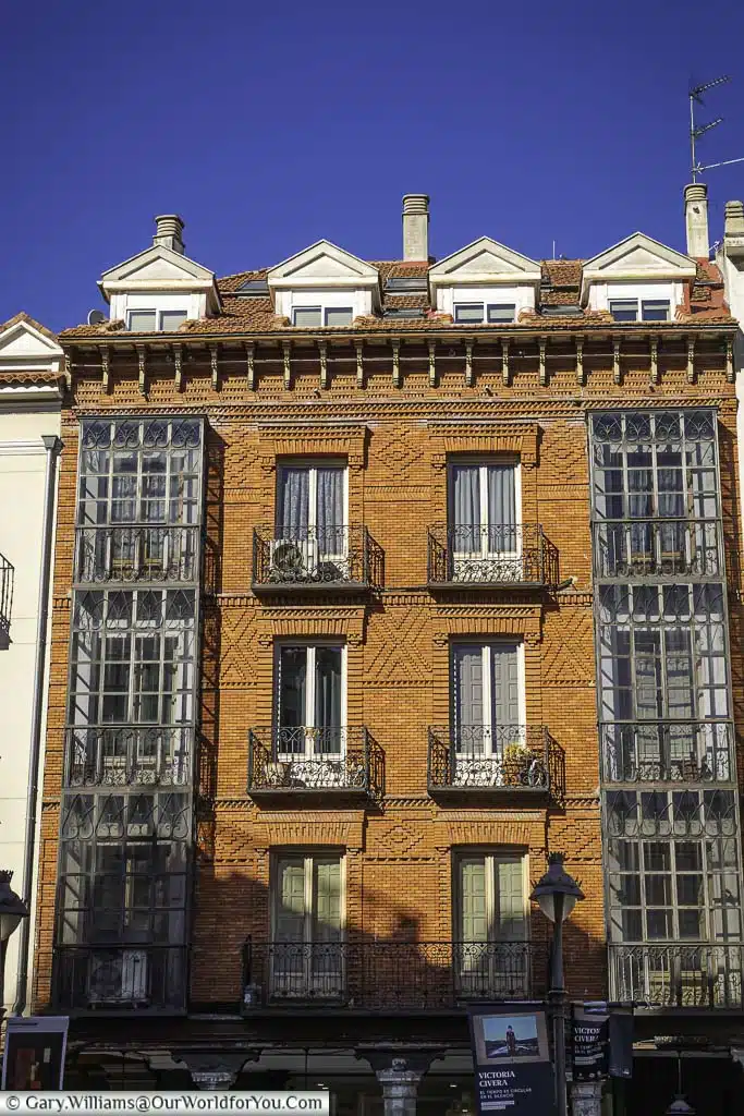 a historic red brick building on place fuente dorada in valladolid, spain