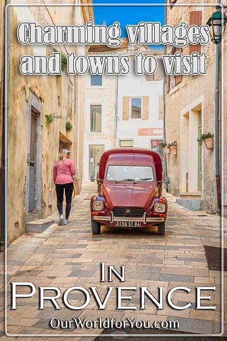 The pin image for our post - 'Charming villages and towns to visit in Provence'
