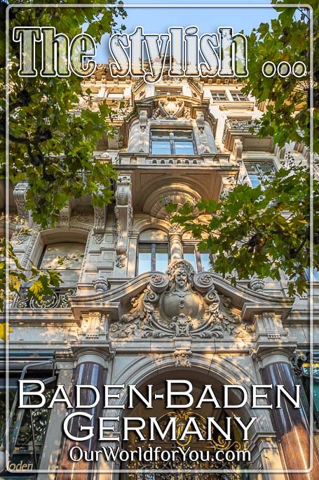 The Pin image for our post - 'Stylish, Baden-Baden, Germany