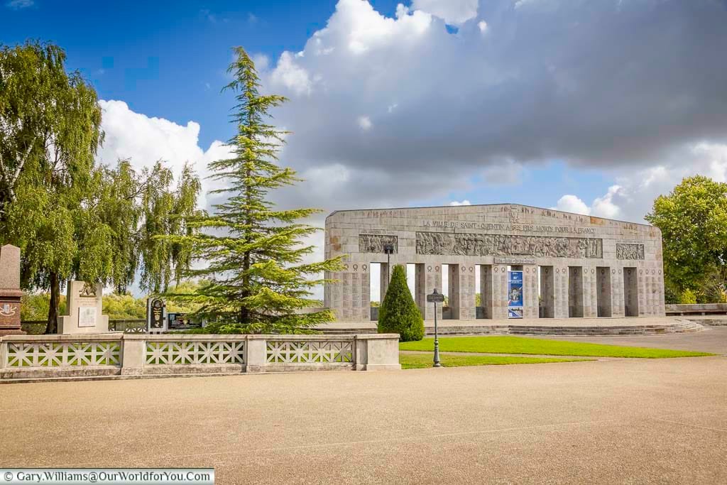 The Saint-Quentin war memorial commemorates those lost in the First and Second World Wars with monumental stone carvings and peaceful landscaped surroundings. This important historical site offers visitors a reflective stop while exploring the heritage and wartime history of northern France.