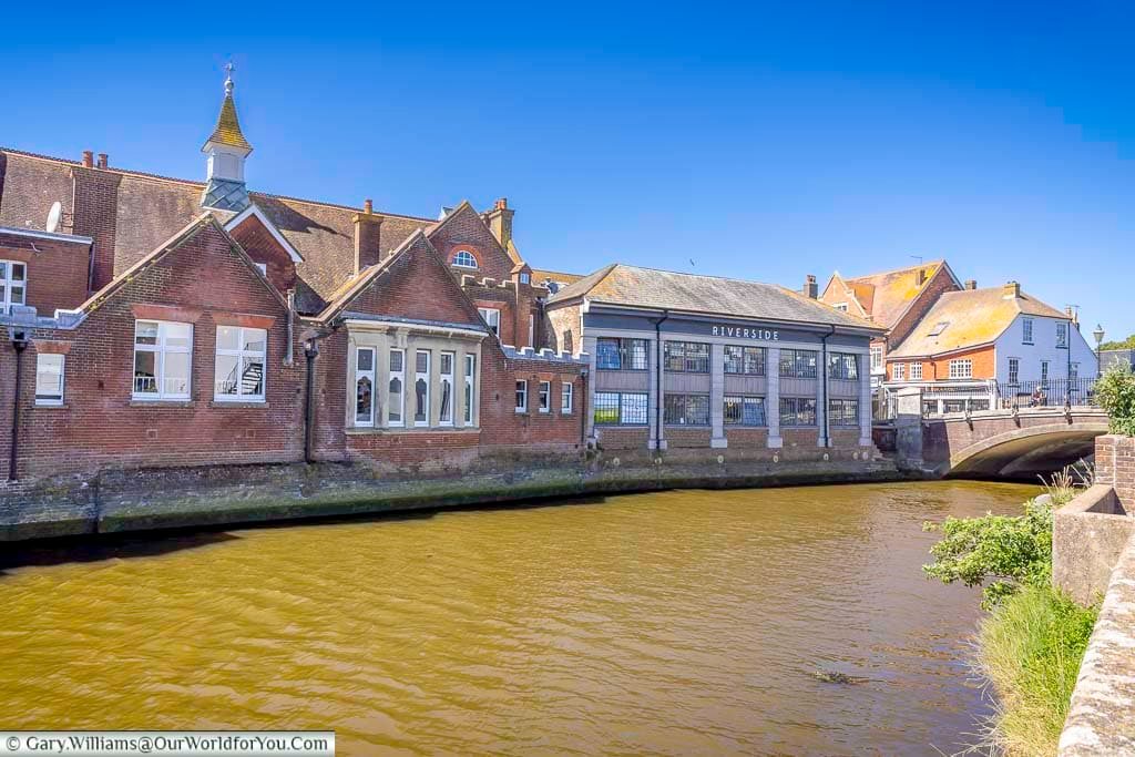 A view across the River Ouse towards Cliffe Bridge and the historic riverside buildings, right in the heart of this fascinating East Sussex town.