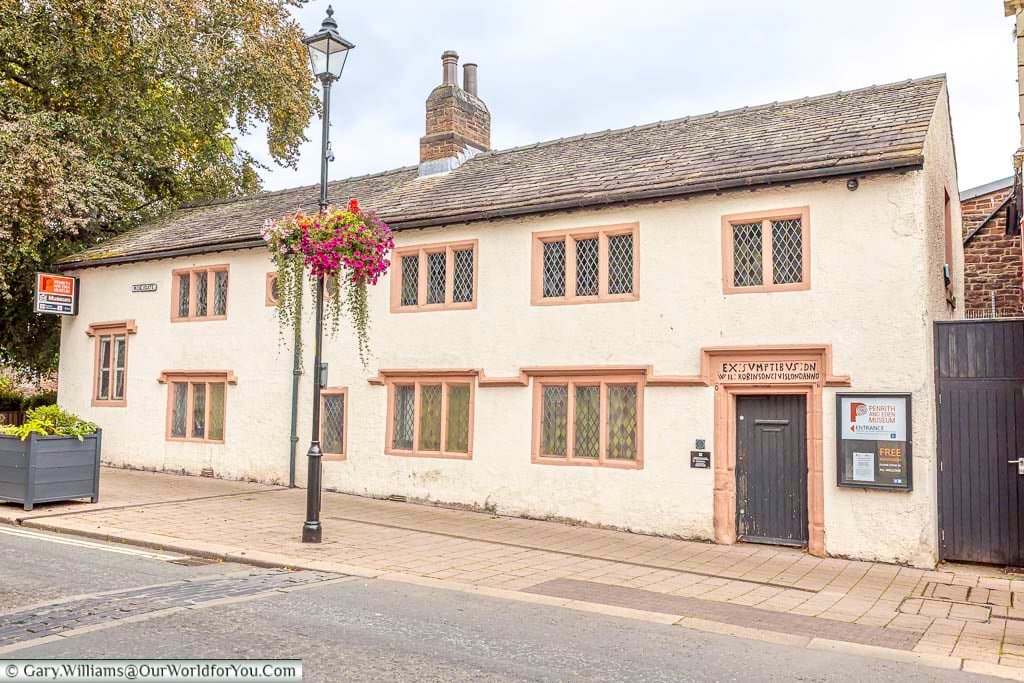 The Penrith and Eden Museum occupies a charming historic building with whitewashed walls, sandstone window surrounds and traditional leaded windows. Situated in the centre of Penrith, the museum celebrates the fascinating history and heritage of the Eden Valley.